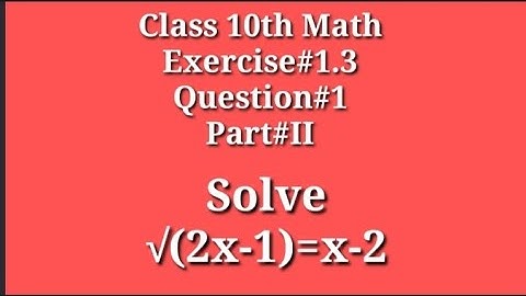 Solve √(2x-1)=x-2 || Radical equations|| Qazi Math Academy