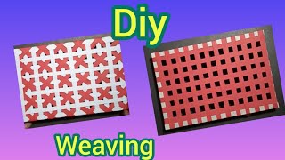 This simple paper weaving craft - 2 paper weaving tutorial, weaving paper strips. weaving pattern.