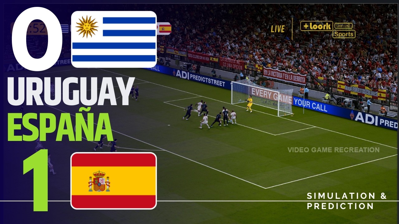 ⚽ Uruguay 0-1 España. Highlights  |  Copa Mundial 2026 Simulación y Recreación de Videojuego