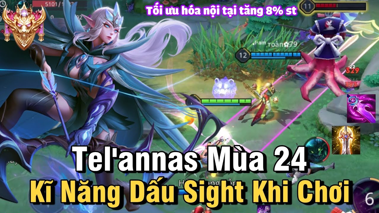 Tel'annas Mùa 24 Liên Quân Mobile | Cách Đánh Lên Đồ Phù Hiệu Bảng Ngọc Chuẩn Cho Tel'annas Mùa 24