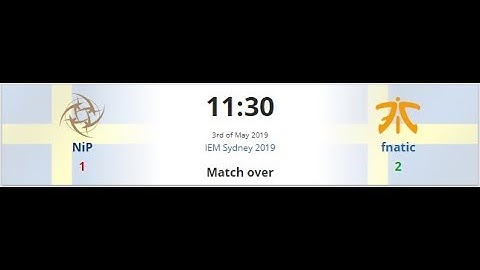 NiP vs. fnatic Highlights (1:2) IEM Sydney 2019 (03.05.2019)