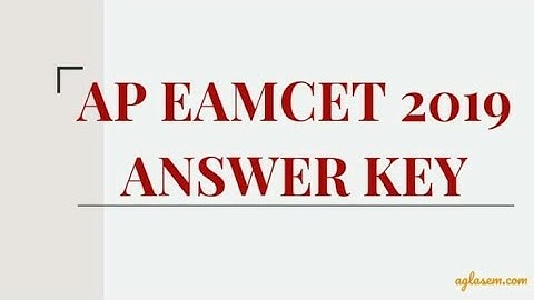 How to see ap eamcet 2019 in online key sheet and results #link
