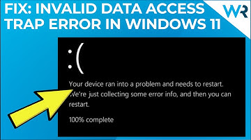 How to fix the Invalid Data Access Trap error in Windows 11