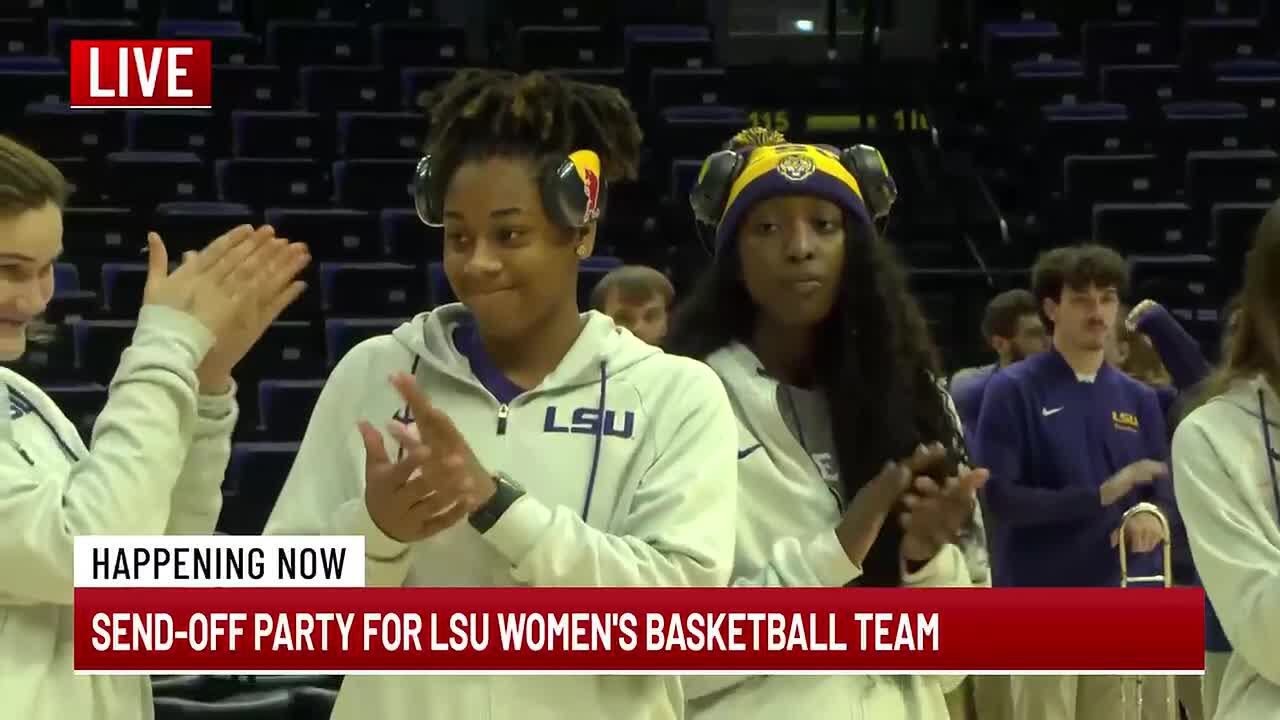 Watch send-off for LSU Women’s Basketball Team heading to SEC Tournament