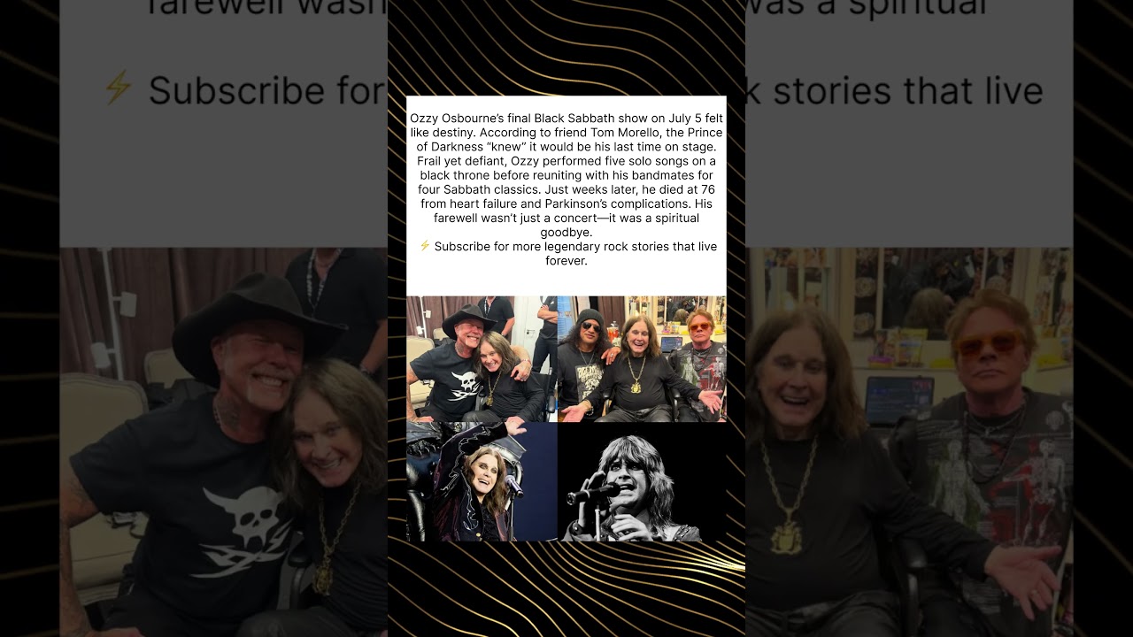 🎤Ozzy Osbourne’s Final Black Sabbath Show: His Last Goodbye ⚡