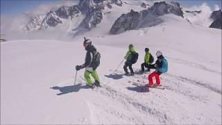 Chamonix - Aiguille Du Midi, Off-piste Powder Skiing in Vallée Blanche (Full HD)