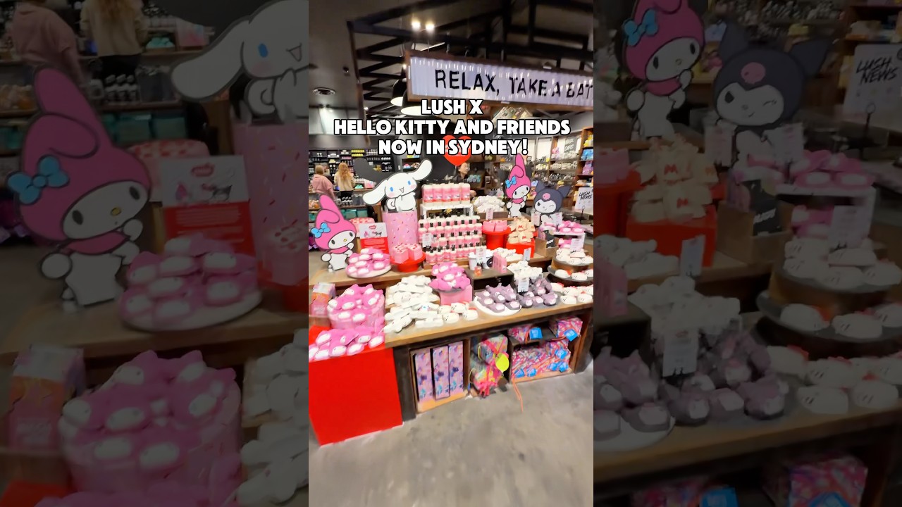 LUSH x Hello Kitty and Friends now in Sydney! Found this at their QVB store 💕