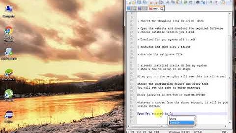 How to Setup an Oracle Database locally ??