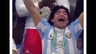 Maradona getting excited at Messi coming on ❤️