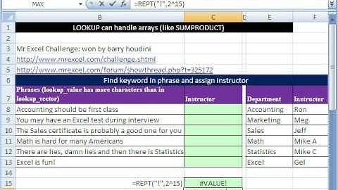 Highline Excel Class 42: Versatile LOOKUP function 10 Examples