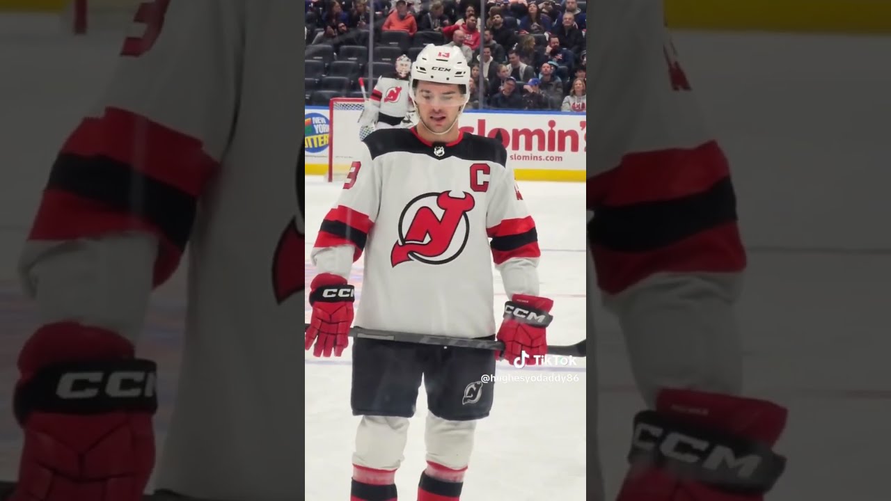Nico Hischier Enjoying The Conversation With Refs Nhl Nhlhockey Newjerseydevils