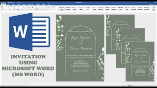 SAGE GREEN | How to make WEDDING INVITATION in Microsoft Word | Cassy Soriano