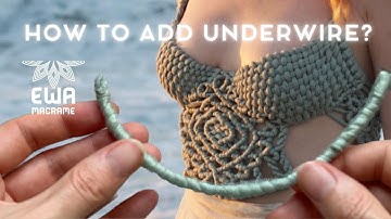 DIY | HOW TO SEW-IN UNDERWIRE TO MACRAME CROP TOP "Sage" TUTORIAL | upcycling fashion | T-SHIRT YARN