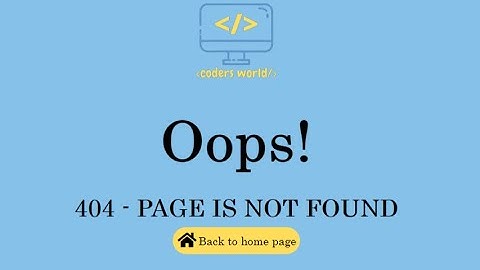 Simple error page using html and css | Coders World