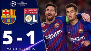 Barcelona vs Lyon 5-1 UEFA Champions League 2019 All Goals And Extended Highlights