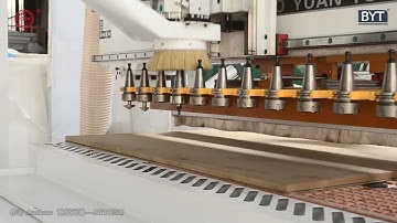 ATC CNC router working video with 12pcs cutter