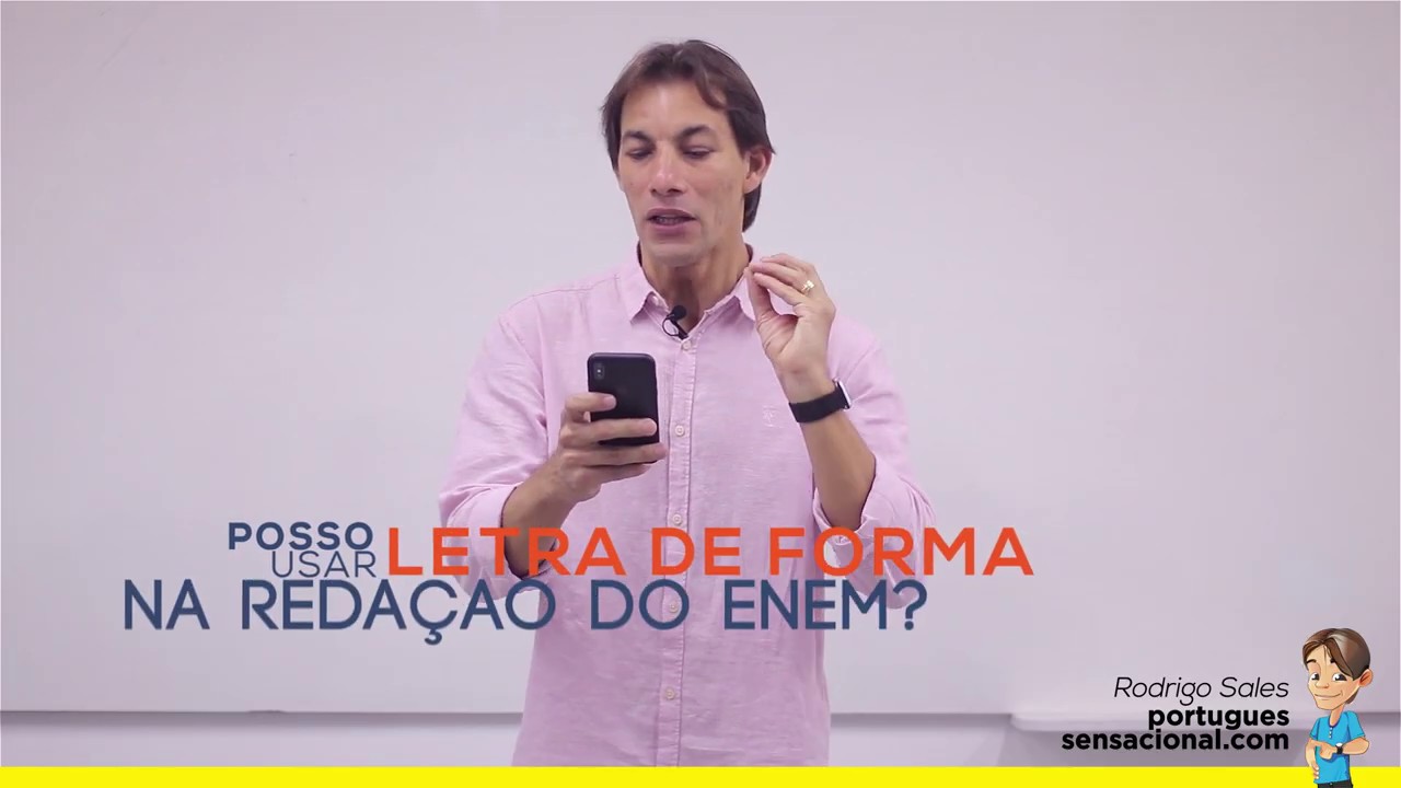 Posso usar letra de forma na redação do ENEM? - YouTube