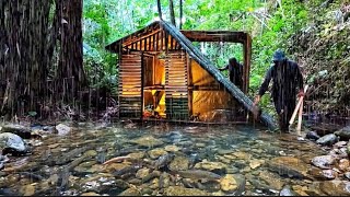 Download Lagu Survival Di Hutan Tepi sungai | Bangun Shelter Bambu Yang Unik MP3