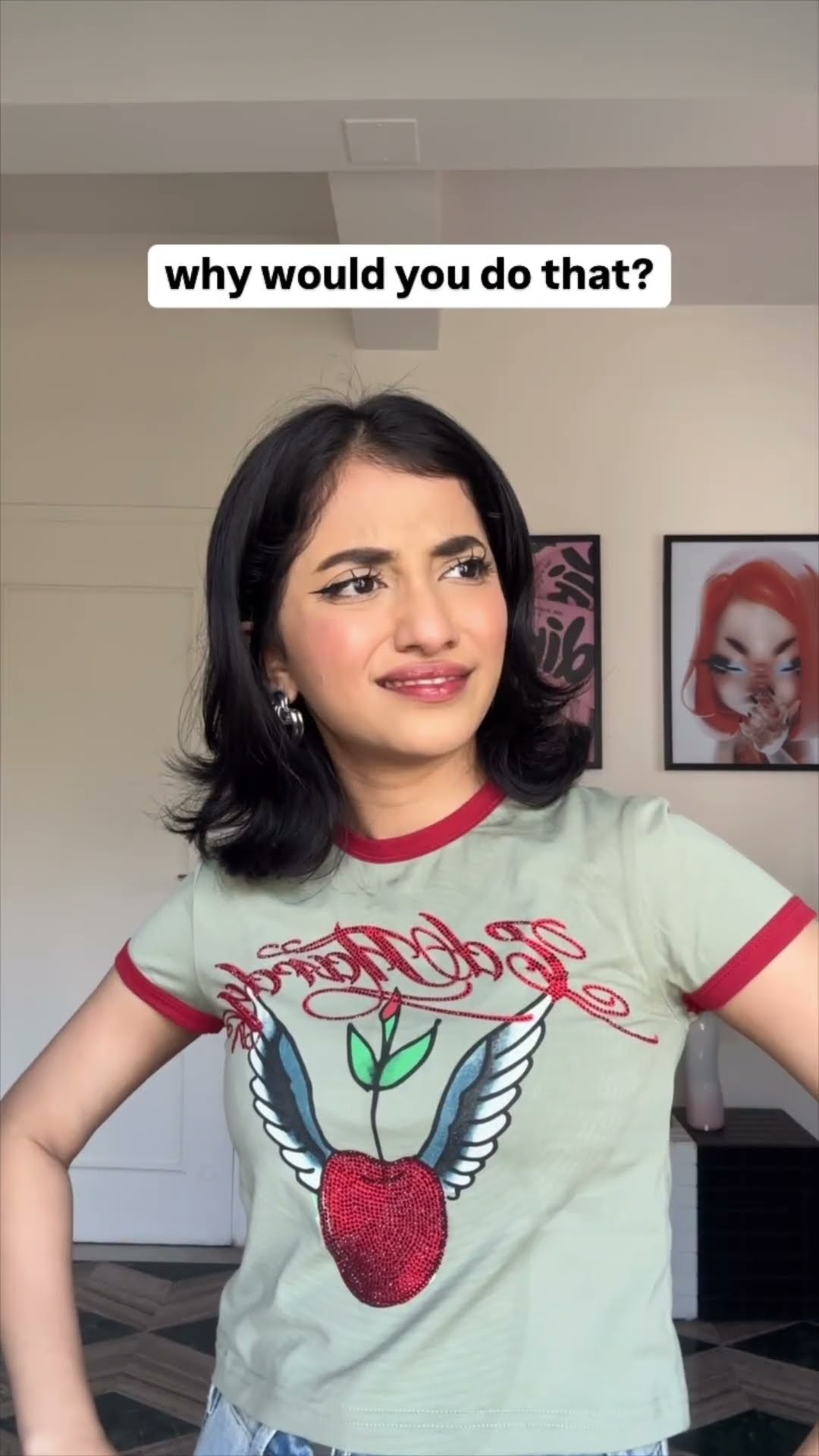 Face with subtitles