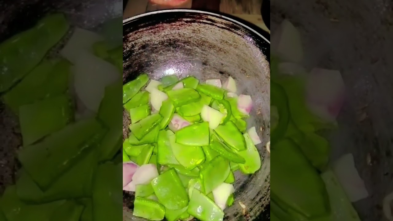 making sim ka sabji 🥬🥦 