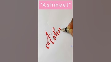 Ashmeet name writing I #calligraphy #cursive #handwriting #youtubeshorts #shorts @artofwriting21