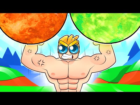 Lifting Planets To Get MAX SIZE In Roblox Lifting Heroes