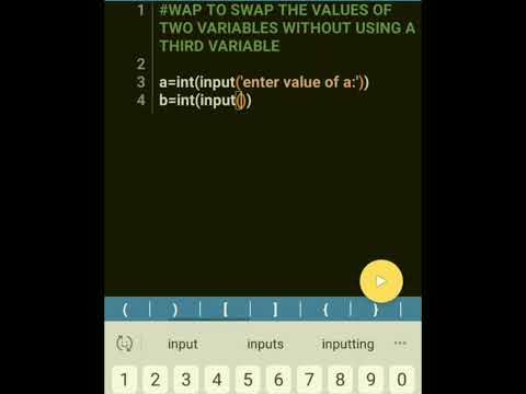 Python program to swap values of two variables without using a third ...