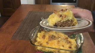 COWBOY MEATLOAF POTATO CASSEROLE!! Best Recipe Ever