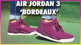 womens jordan 3 bordeaux