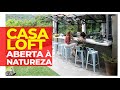 CASA LOFT INTEGRADA À NATUREZA EXUBERANTE COM VERDE POR TODOS OS LADOS E VISTA DESLUMBRANTE