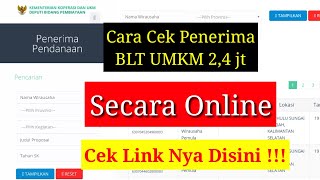 Cara Cek Nama Penerima BLT UMKM Secara Online Beserta Linknya