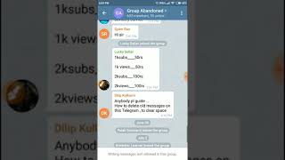 how to clear chat in telegram application || delete msg in telegram application screenshot 2