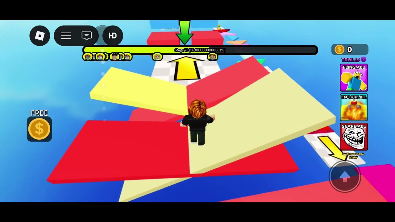 Speedrunning the easy obby on roblox but if i die over 5 times i end the video