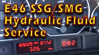 BMW 2004 e46 330ci SSG SMG Transmission COG error troubleshooting. Adding fluid / test drive.