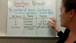 Classifying Polynomials