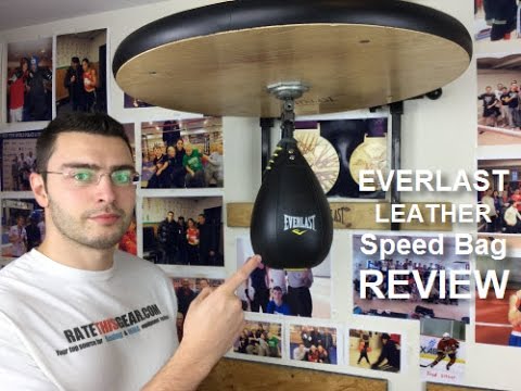 Everlast Leather Speed Bag Review by ratethisgear! - YouTube