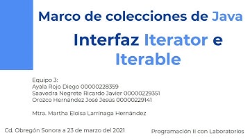 Interfaz Iterator e Iterable Itson Programación II