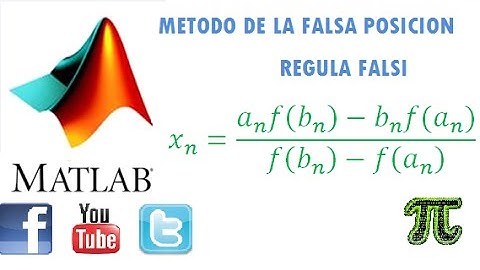 METODO DE LA  FALSA POSICION  O REGULA FALSI, EL CODIGO MAS FACIL EN MATLAB :)