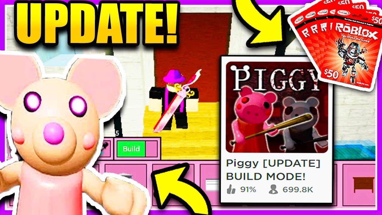 New Piggy Gamemode Robux Giveaway Roblox Piggy Build Mode Update Roblox Piggy Youtube - give me allur robux meme