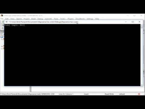 Kod na login w C++