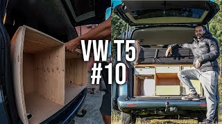 Mueble principal de la CAMPERIZACIÓN MODULAR (cama + cocina + grifo) | PROYECTO VW T5 #10