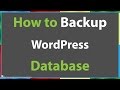 How to Backup WordPress Database