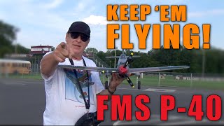 KEEP 'EM FLYING - Starring the FMS P-40 980mm with Killer Planes' carbon fiber reinforcement