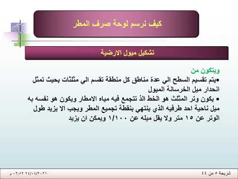 مقرر تصميمات تنفيذية 2 الفرقة الثالثة عمارة لوحة صرف مياه المطر