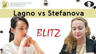 The game that made Kateryna Lagno Women's World Blitz Champion 2019 | Lagno vs Stefanova |