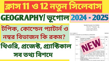Class 11 and Class 12 Geography New Syllabus 2024-2025 || Question Pattern || Marks Distribution