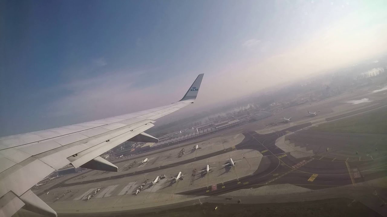 Takeoff from Milano Linate. Flight to Amsterdam. KLM - YouTube