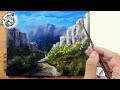 Como pintar un Paisaje con Acrilico