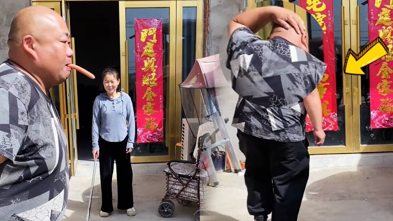 Wife, didn't you say you always hit the target? Why did you hit me on the head?