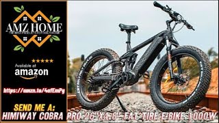 Overview Himiway Cobra Pro 26"x4.8" Fat Tire E-Bike 1000W, 80MI Range, Linkage Suspension, Amazon